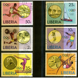 6 Selos Libéria Esportes Olimpíadas Jogos Olímpicos L 3526