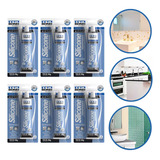 6 Silicones Acetico Transparente Vedar Reparos Blister 50g Cor Incolor