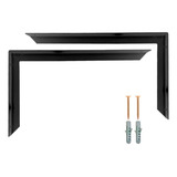 6 Suporte Mão Francesa Prateleira Pia 40cm Preto Parafusos