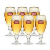 6 Taças De Cerveja Stella Artois Kit Copo Transparente Vidro