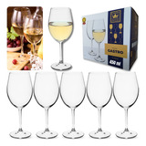 6 Taças Vidro Crystal Bohemia Vinho Branco Rose Tinto 450ml