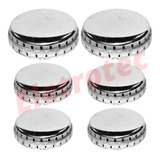 6 Tampinhas De Alumínio Fogão Esmaltec Caribe 2gd 4pq