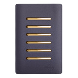 6 Teclas Paralelas 4x2 Novara Preto Grafite Com Gold Luxo