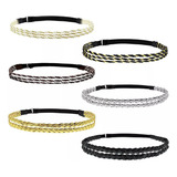 6 Tiaras Trançadas Boho Hippie Faixa De Cabelo Ajustável