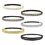 6 Tiaras Trançadas Boho Hippie Faixa De Cabelo Ajustável