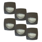6 Un Luz De Cortesia 3 Branco Frio Leds Abs 12v Cromado