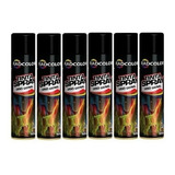 6 Unid Tinta Spray Preto Brilhante 400ml Uso Geral Radnaq