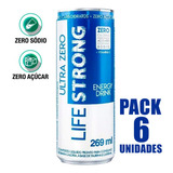 6 Unidades Energético Life Strong Energy Drink Tradicional