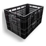 6 X Caixas Plástica Agrícola Hortifruti 60x40x36cm 75l Pta