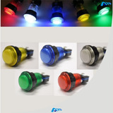 60 Botões De Led Fliperama / Bartop 12v (60 Unidades)