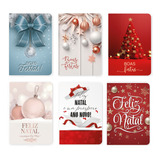 60 Cartões De Natal Com Envelopes 10x15 Cm - Pronta Entrega