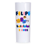 60 Copos Long Drink Personalizado Do Tema Bolofofo Com Nome