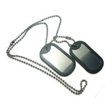 60 Correntes Placa Identificação Militar Dog Tag Em Aço Inox