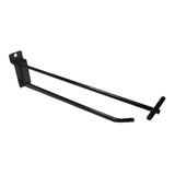 60 Gancho Porta Preço P/ Canaletado C/ Etiqueta 15 Cm Preto