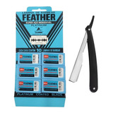 60 Lâminas Barbear Feather Platinum Coated