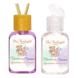 60 Lembrancinhas 30 Álcool Gel+30 Aromatizador Chá Revelação