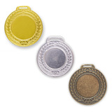 60 Medalhas 55mm Lisa - Ouro