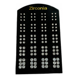 60 Pares Brincos Com Pedra Zircônia Bijuteria 1 Cartela