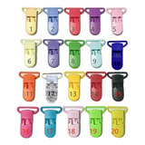 60 Pcs Prendedor De Chupeta Clip Jacaré - 3 Para Cada Cor
