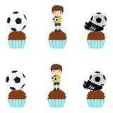 60 Tag 3d Topper Enfeite Doces Docinhos Futebol