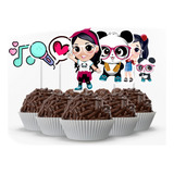 60 Tags Toppers Para Doces Docinhos - Luluca