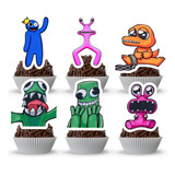 60 Tags Toppers Para Doces Docinhos - Rainbow Friends (mod2)
