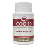 60 Cápsulas Coq 10 Vitafor Suplemento Alimentar Vitamina Sem Sabor