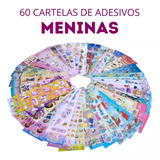 60 Cartelas Adesivo Infantil Sticker