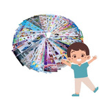 60 Cartelas Adesivo Infantil Sticker Temas Meninos
