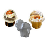 60 Copo 100 Ml Cristal C tampa Bolha S furo Copo Felicidade