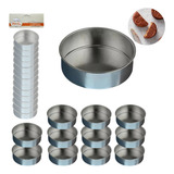 60 Formas De Pão De Mel Redonda Aluminio Liso N 2