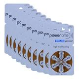 60 Pilhas Baterias P 312 Pr41 Aparelho Auditivo Power One