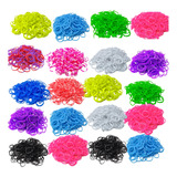 6000 Elásticos Loom Bands Clips Pulseira Fabrica Brinquedo M