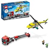 60343 LEGO City Transporte De Helicóptero De Salvamento Kit De Construção 215 Peças 