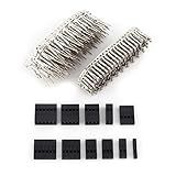 620 Peças Kit De Caixa De Conector De Fio De Jumper Terminal De Pinos De Crimpagem Macho Fêmea Grande Seleção De Peças Para Conectores E Soquetes De Pino Estilo Placa De Ensaio