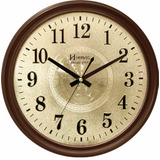 6468 084 Relógio Parede Marrom Retrô 35 Cm Silencioso Herweg