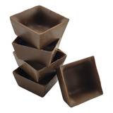 66 Copinho Chocolate Caixinha Quadrada Brigadeiro Gourmet