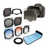 67mm Kit 6 Filtros Tipo Cokin Nd2 4 8 + Cores + Suporte Case
