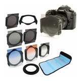 67mm Kit 6 Filtros Tipo Cokin Nd2 4 8 Cores Suporte Case