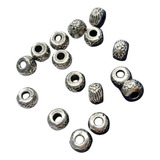 68pcs Miçangas Entremeio Abs Prata 10 6mm