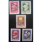 6957 Hungria - Série De Flores Completa Yvert Nº 963/7 Cir