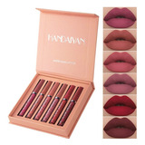 6pcs Longa Matte Lip Duração Cosméticos Conjunto De Batom