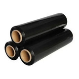 6x Bobina Filme Stretch Rolo 500mm X 0,25mic Preto 15kg