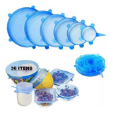 6x Kit 6 Tampa Elástica Silicone Universal Panela Pote Forma