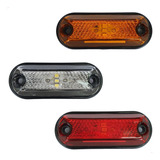 6x Lanterna Delimitadora Lateral Carreta Caminhão Baú 3leds