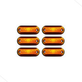 6x Lanterna Lateral Delimitadora Bau Carreta Caminhão 3 Led