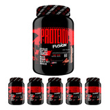 6x Protein Fusion Whey Isolate 900g - Kit Atacado Cx Fechada