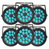 6x Refletor Parled 18x12w Rgbw Quadriled