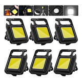 6x Mini Lanterna Refletor Led Chaveiro Pesca Trilhas Camping