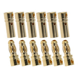 6x Par Conector Bullet Gold 3 5mm Motores Esc
